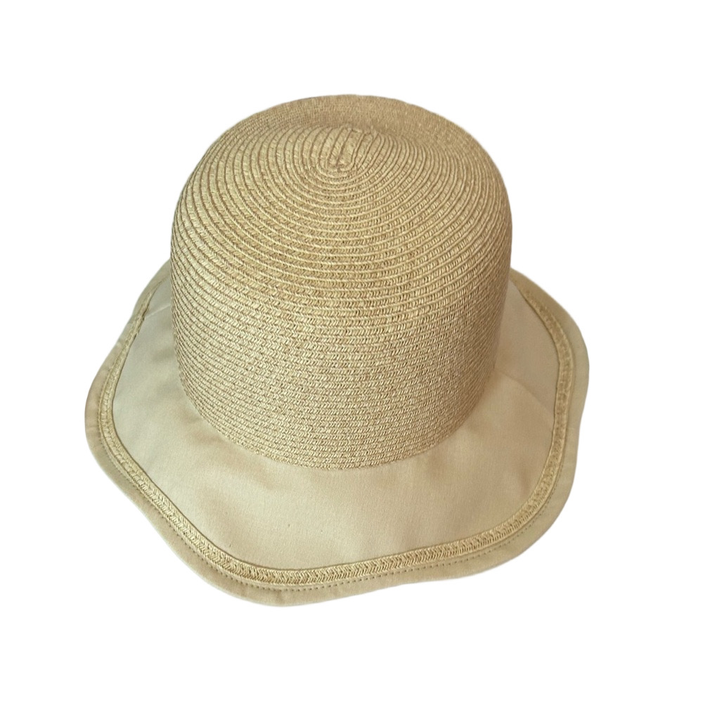 Vince Camuto Light Beige Straw Cloche Hat